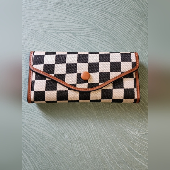 Handbags - Checkered Black and White Wallet